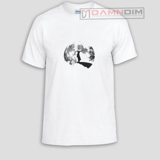 Rabbit moon night Funny Graphic Tees