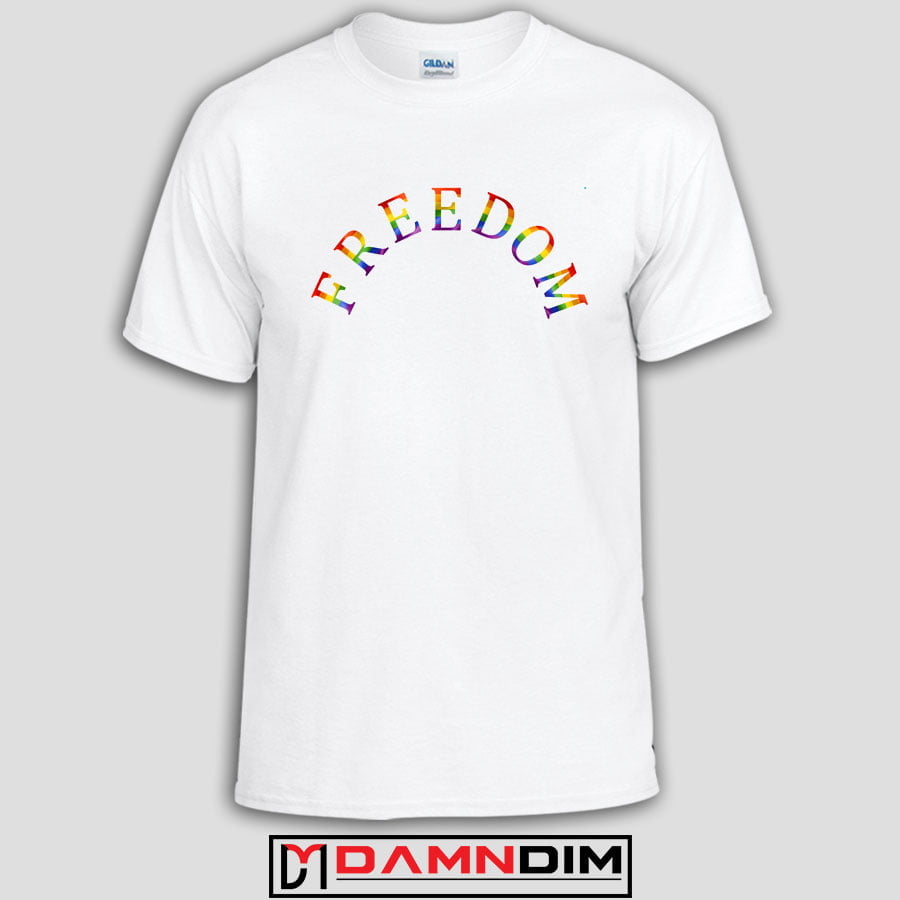 Freedom Gay Pride Pocket Funny Graphic Tees, Funny Quotes Tee Shirts