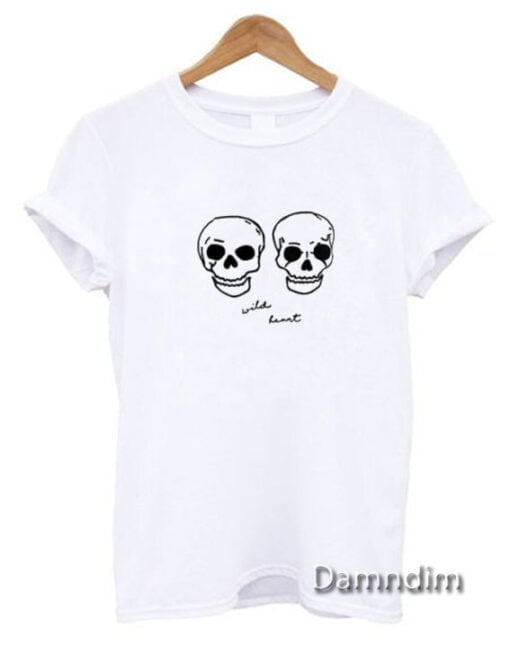 Wild Heart Skull Funny Graphic Tees
