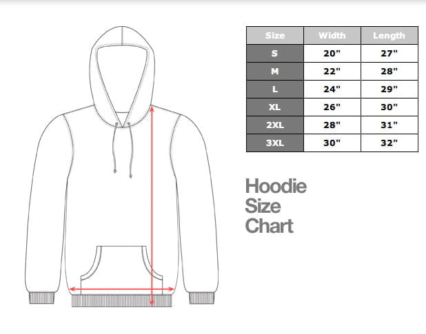 alpha industries hoodie size chart