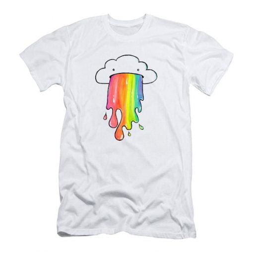 Cloud Overlay Rainbow T Shirt