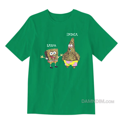 Sativa vs Indica Spongebob T-Shirt