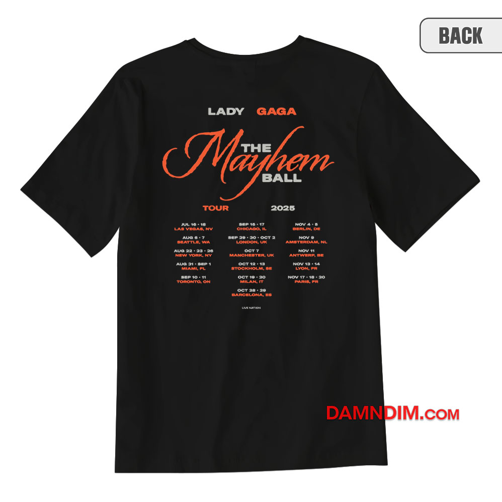 Lady Gaga Mayhem Ball Tour T-Shirt