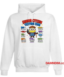 Senior Citizen Texting Code Minion Hoodie